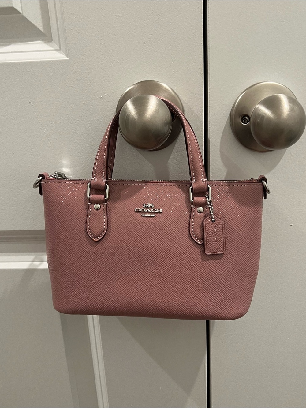 Coach Mini Gallery Tote in Dusty Pink NWT